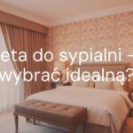 Elegant bedroom with stylish wallpaper, cozy atmosphere, soft lighting, modern interior design.