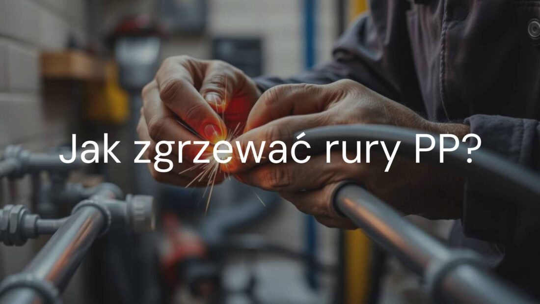 A plumber welding PP pipes, close-up of hands using a welding tool, pipes glowing with heat, professional workshop setting, realistic.