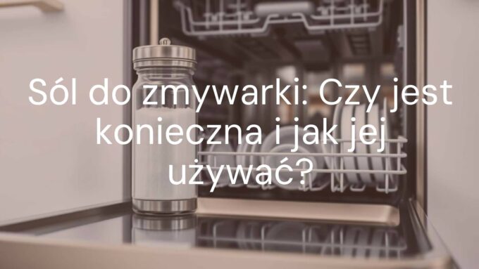 A dishwasher salt container next to a modern dishwasher, clean dishes inside, kitchen setting, bright lighting, realistic.