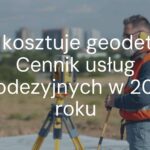 A professional surveyor working on a land plot with measuring equipment, modern urban or rural landscape in the background, realistic, detailed.