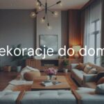 A cozy modern living room with stylish home decor, warm lighting, wooden accents, and plants, inviting and elegant.