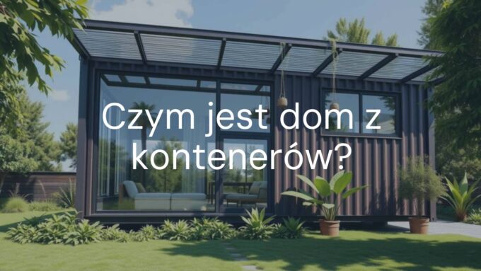 Modern container house, steel structure with large windows, green plants around, sunny day, contemporary architecture, realistic.