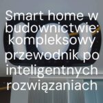 Modern smart home interior with automated lighting and heating control, sleek technology panels, futuristic vibe, clean and minimalist design.