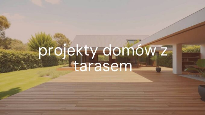 Modern house with a spacious wooden terrace, blending indoor and outdoor living, surrounded by a green garden, natural lighting, realistic.